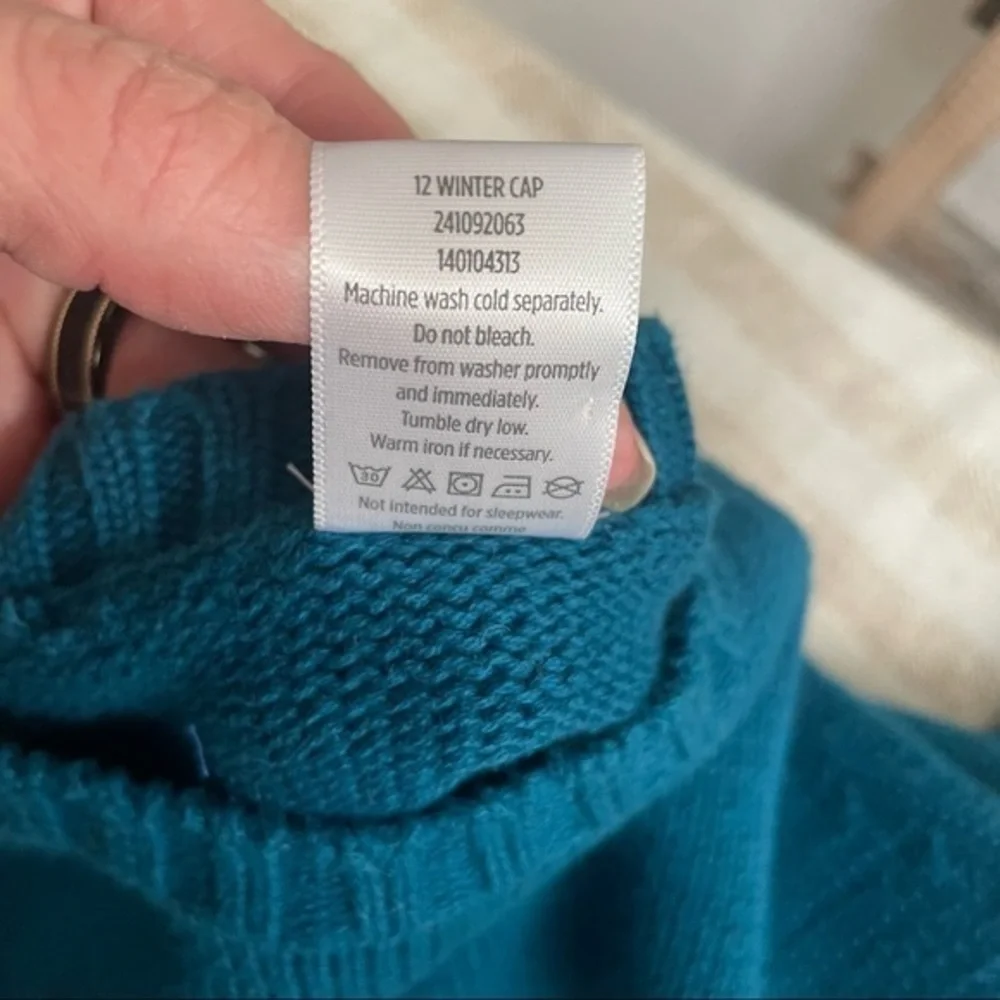 Gymboree‎ blue embroidered knit ski sweater boys size M 7-8